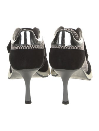 Sneex Suede Patterned T-Strap Pumps