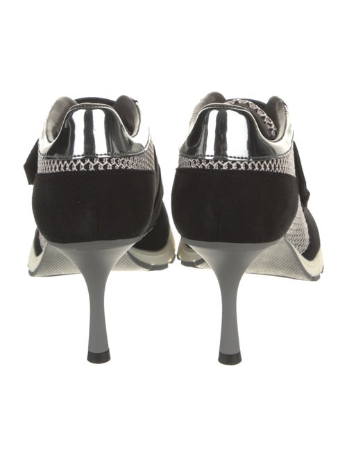 Sneex Suede Patterned T-Strap Pumps