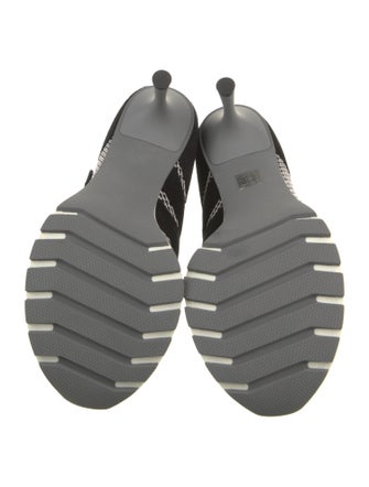 Sneex Suede Patterned T-Strap Pumps