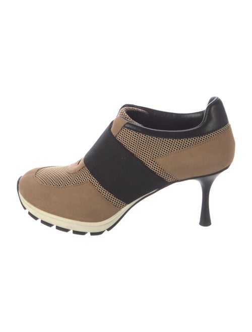 Sneex Suede Colorblock Pattern Wedge Sneakers