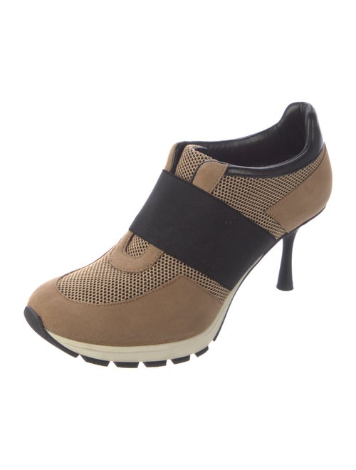 Sneex Suede Colorblock Pattern Wedge Sneakers