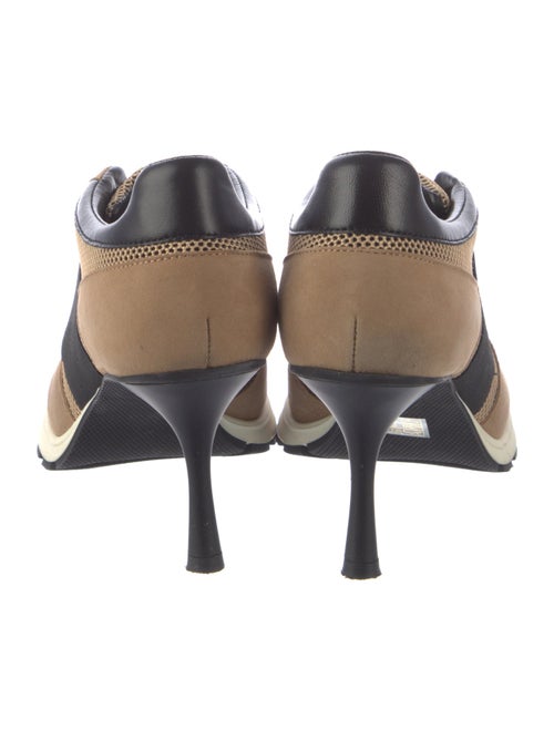 Sneex Suede Colorblock Pattern Wedge Sneakers