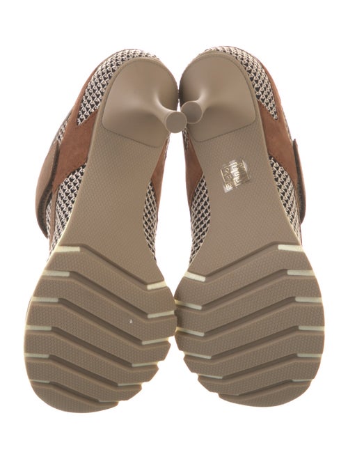 Sneex Suede Colorblock Pattern Pumps