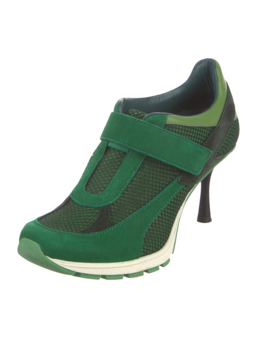 Sneex Leather Colorblock Pattern Pumps