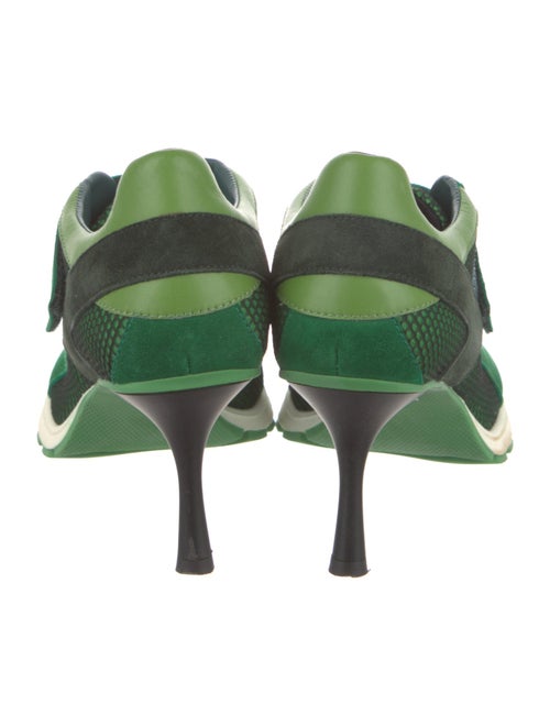 Sneex Leather Colorblock Pattern Pumps