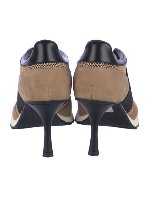 Sneex Suede Colorblock Pattern Pumps