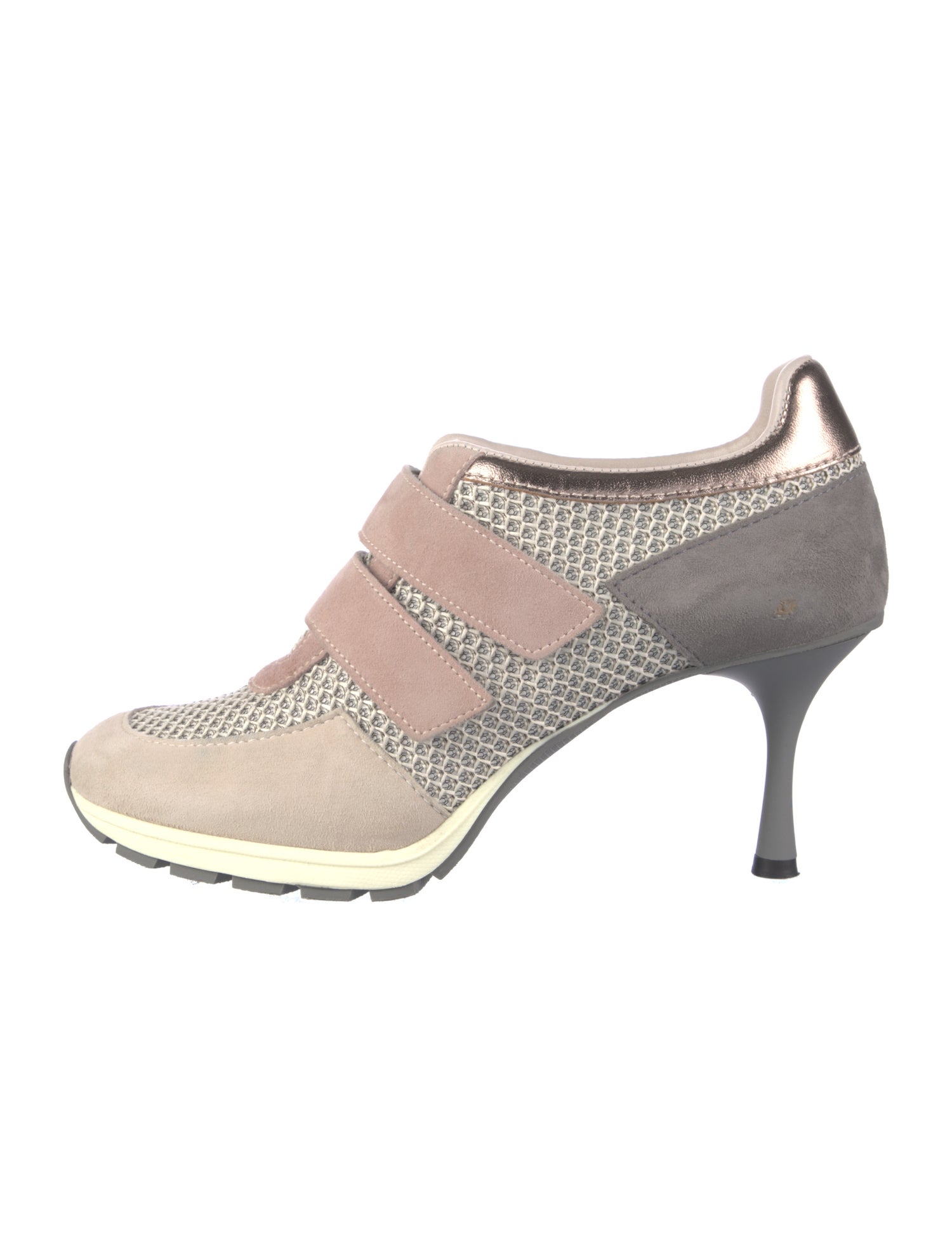 Sneex Suede Colorblock Pattern Pumps