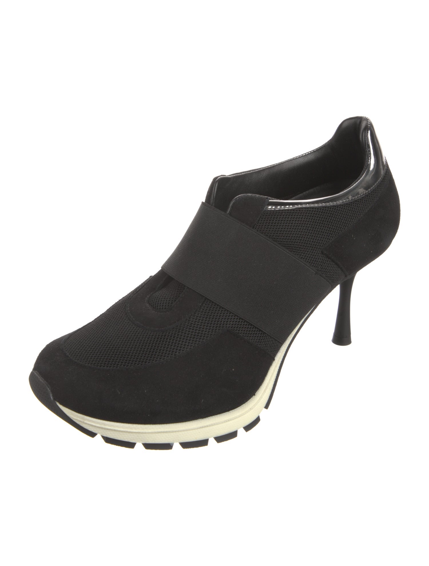 Sneex Suede Colorblock Pattern Pumps