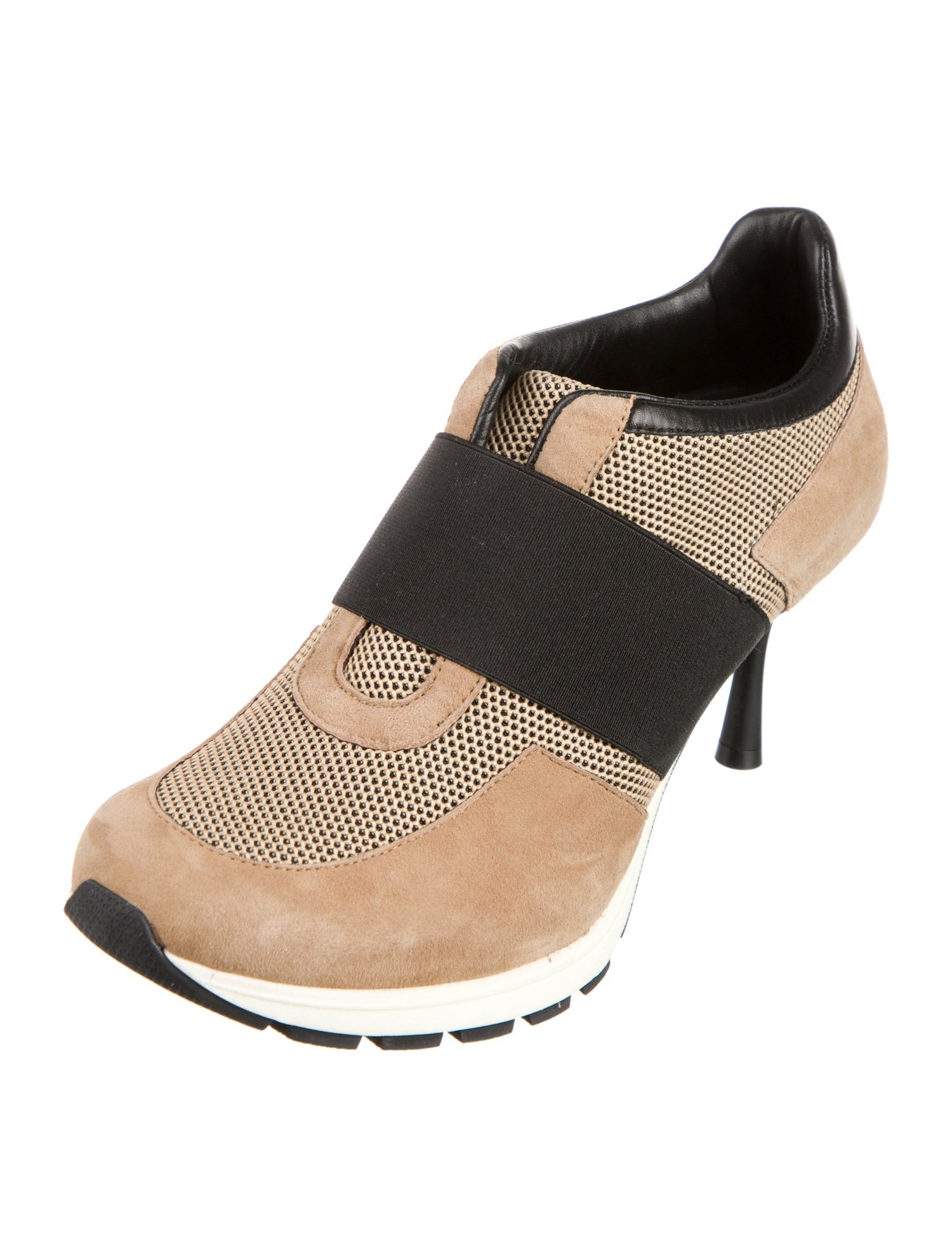 Sneex Suede Colorblock Pattern Pumps
