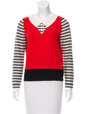 Sonia by Sonia Rykiel Long Sleeve Striped Sweater