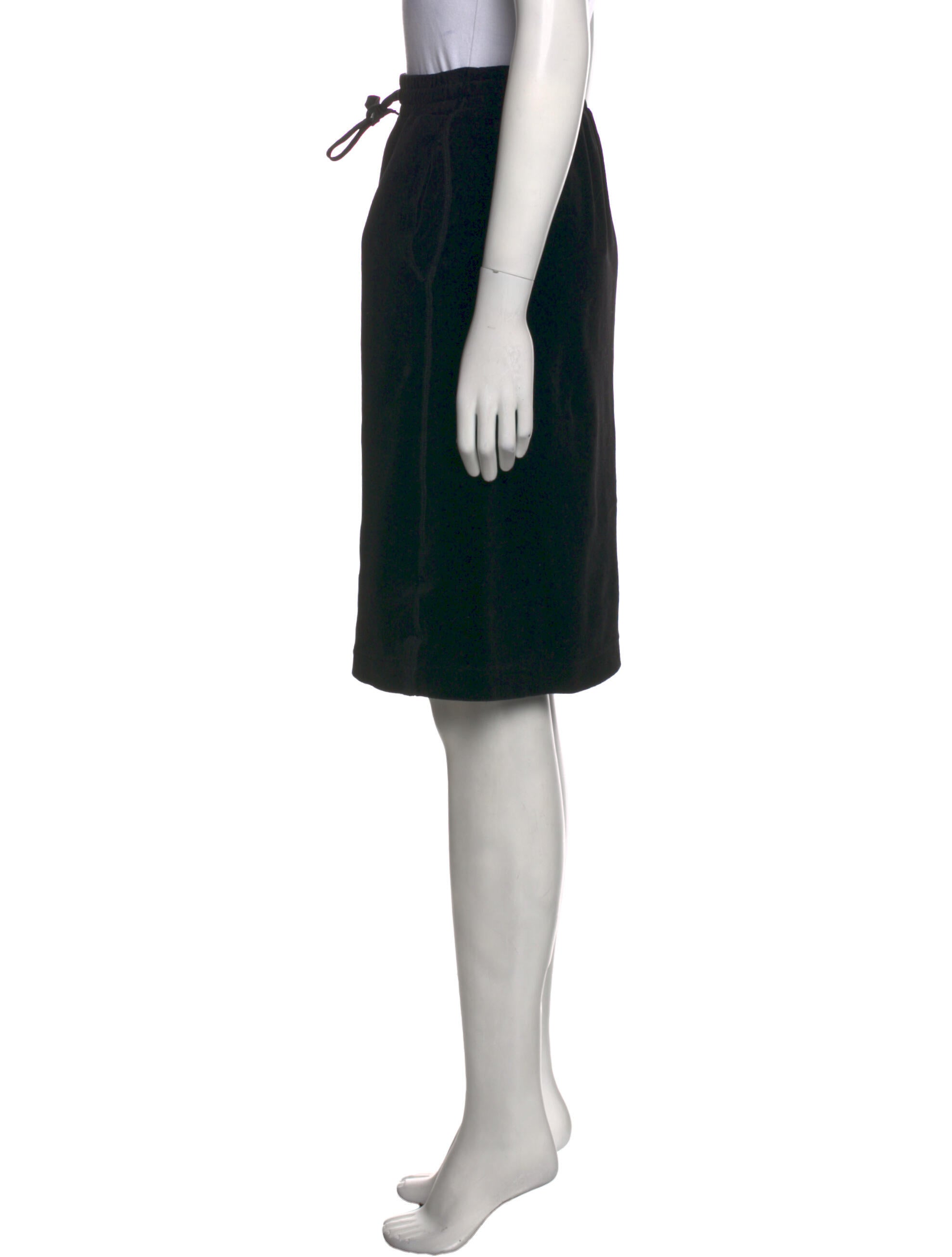 Sonia by Sonia Rykiel Velour Knee-Length Skirt