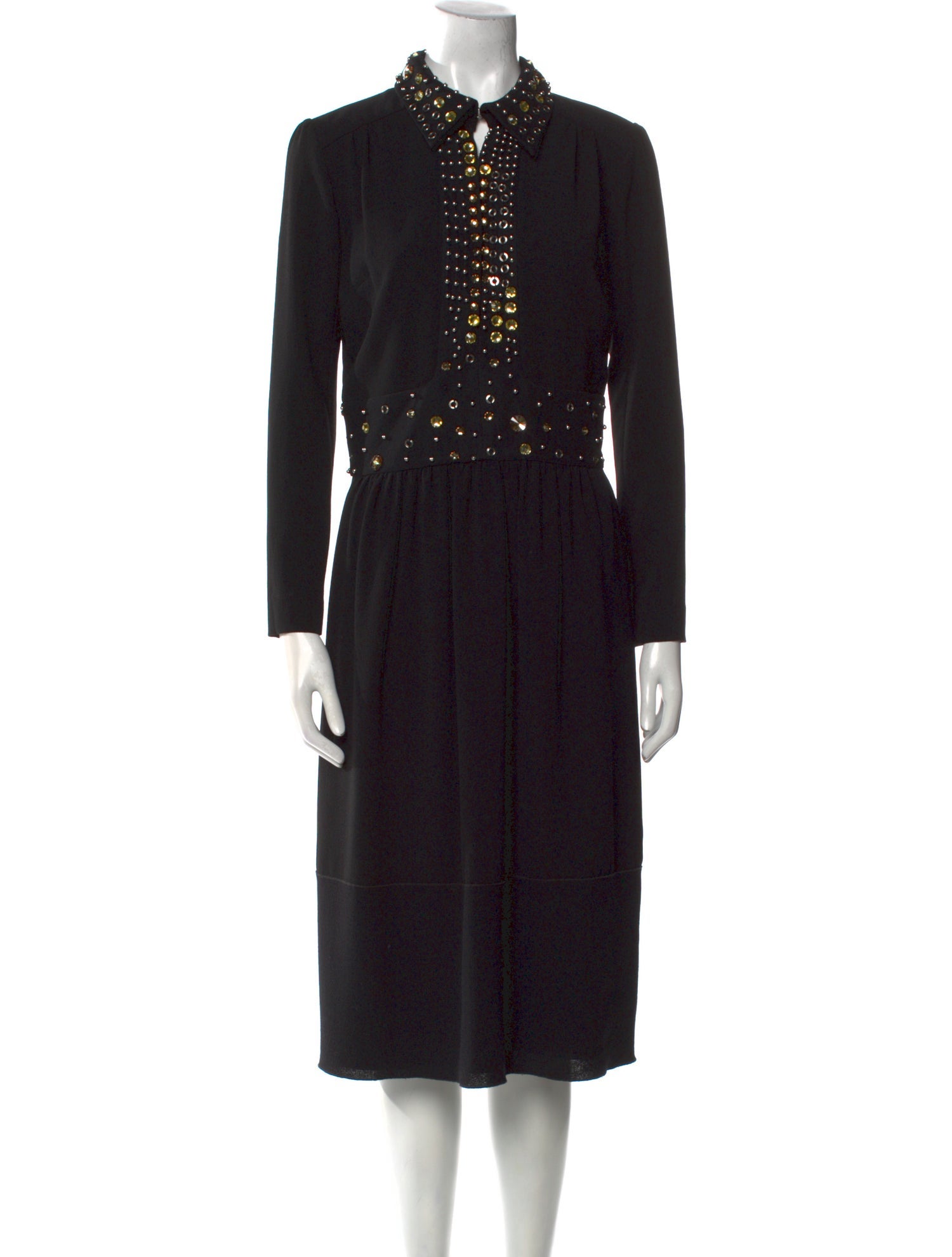 Sonia by Sonia Rykiel Mock Neck Midi Length Dress