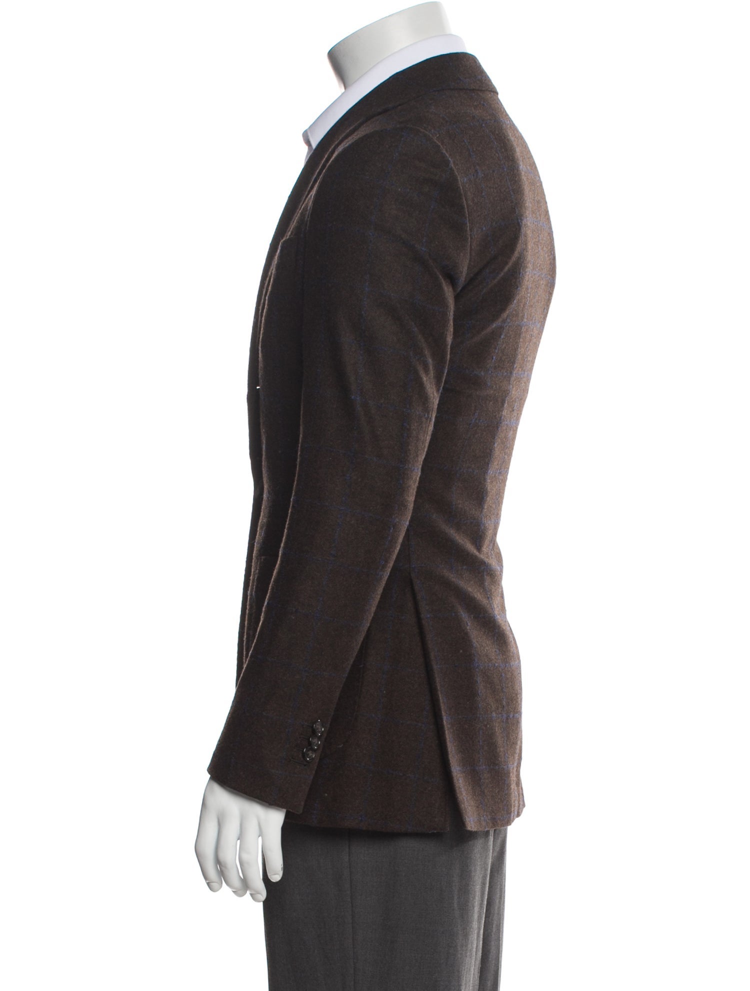 Solbiati Wool Plaid Print Blazer