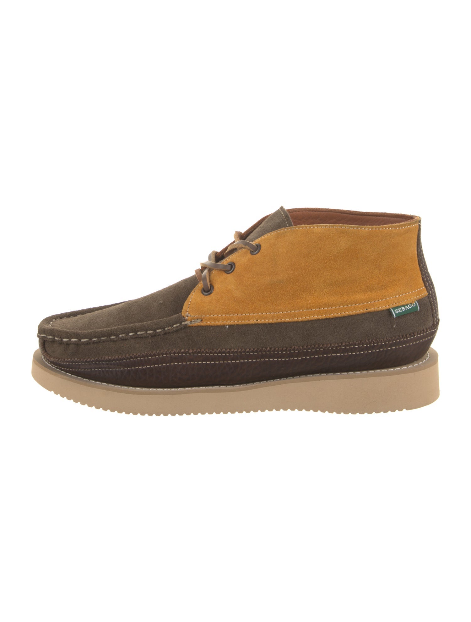 Sebago Suede Colorblock Pattern Derby Shoes