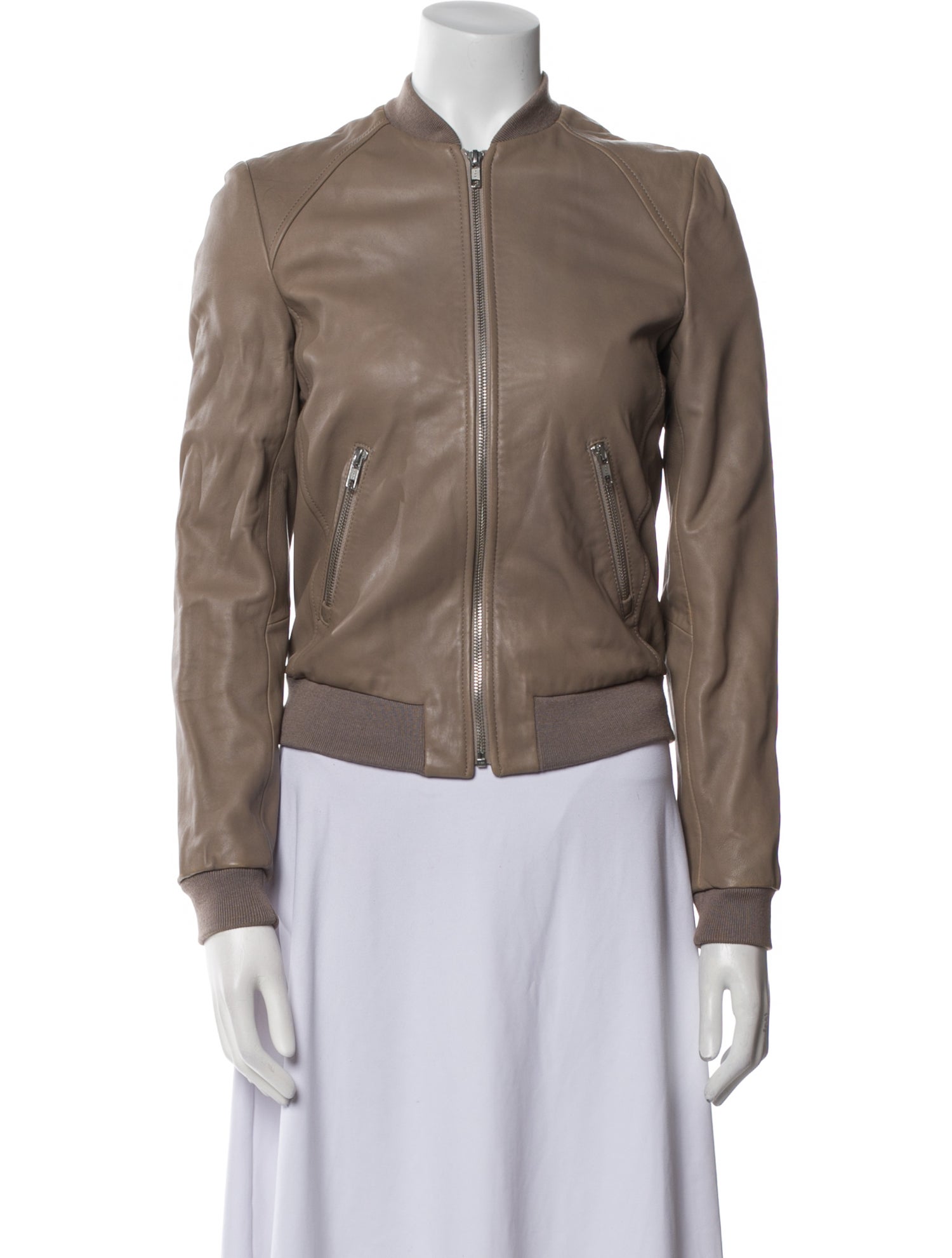 Soia & Kyo Leather Bomber Jacket