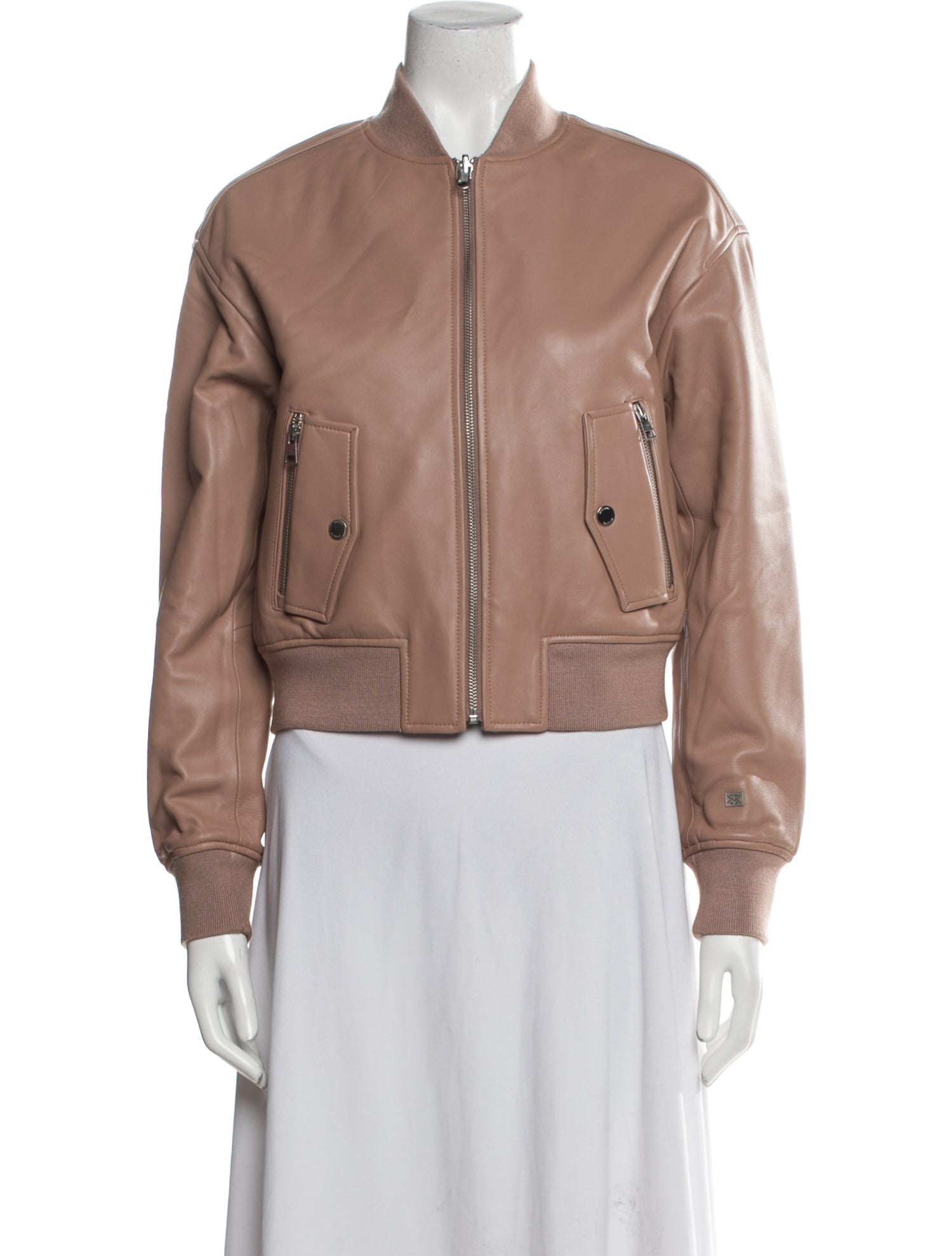 Soia & Kyo Leather Bomber Jacket