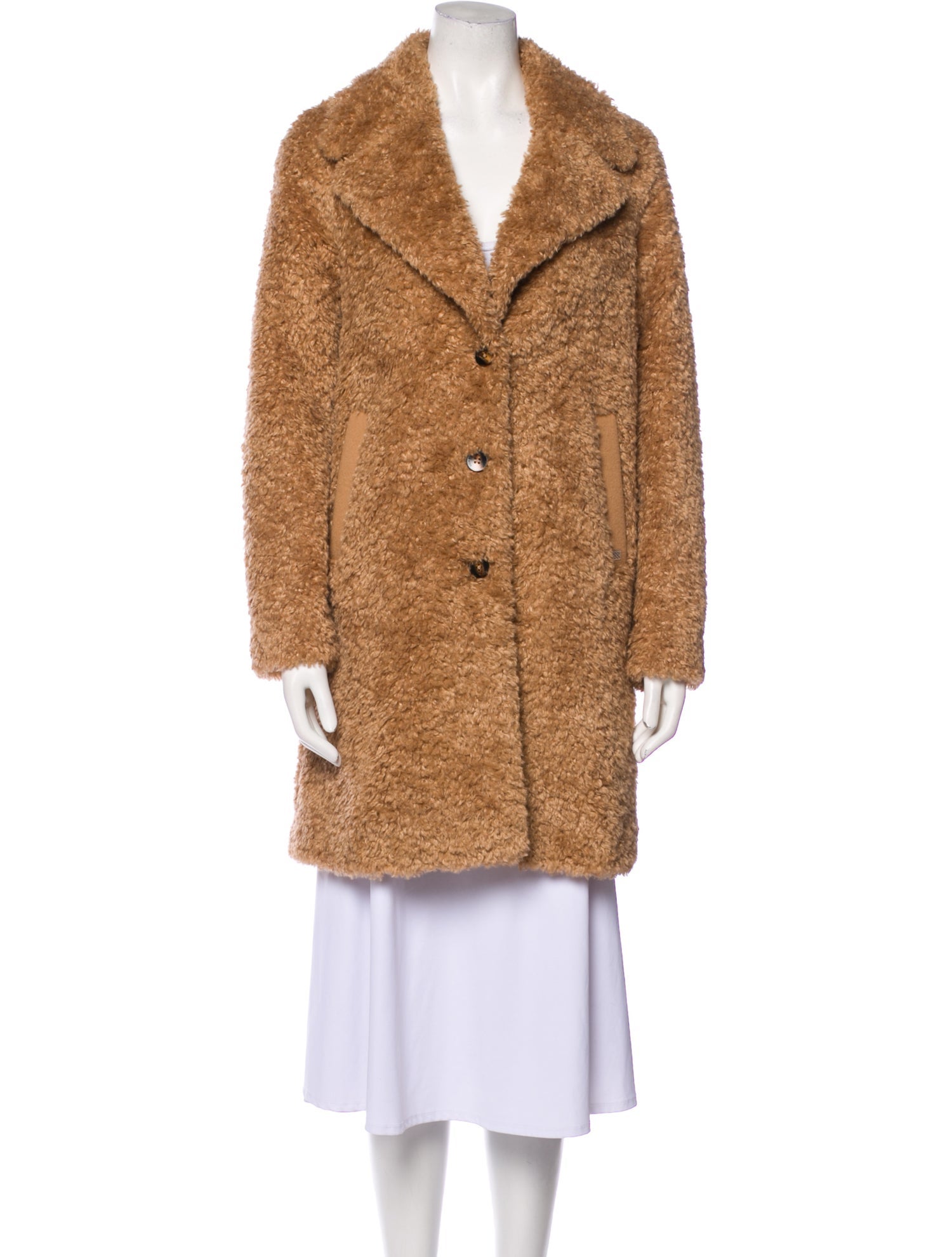 Soia & Kyo Wool Animal Print Faux Fur Coat w/ Tags