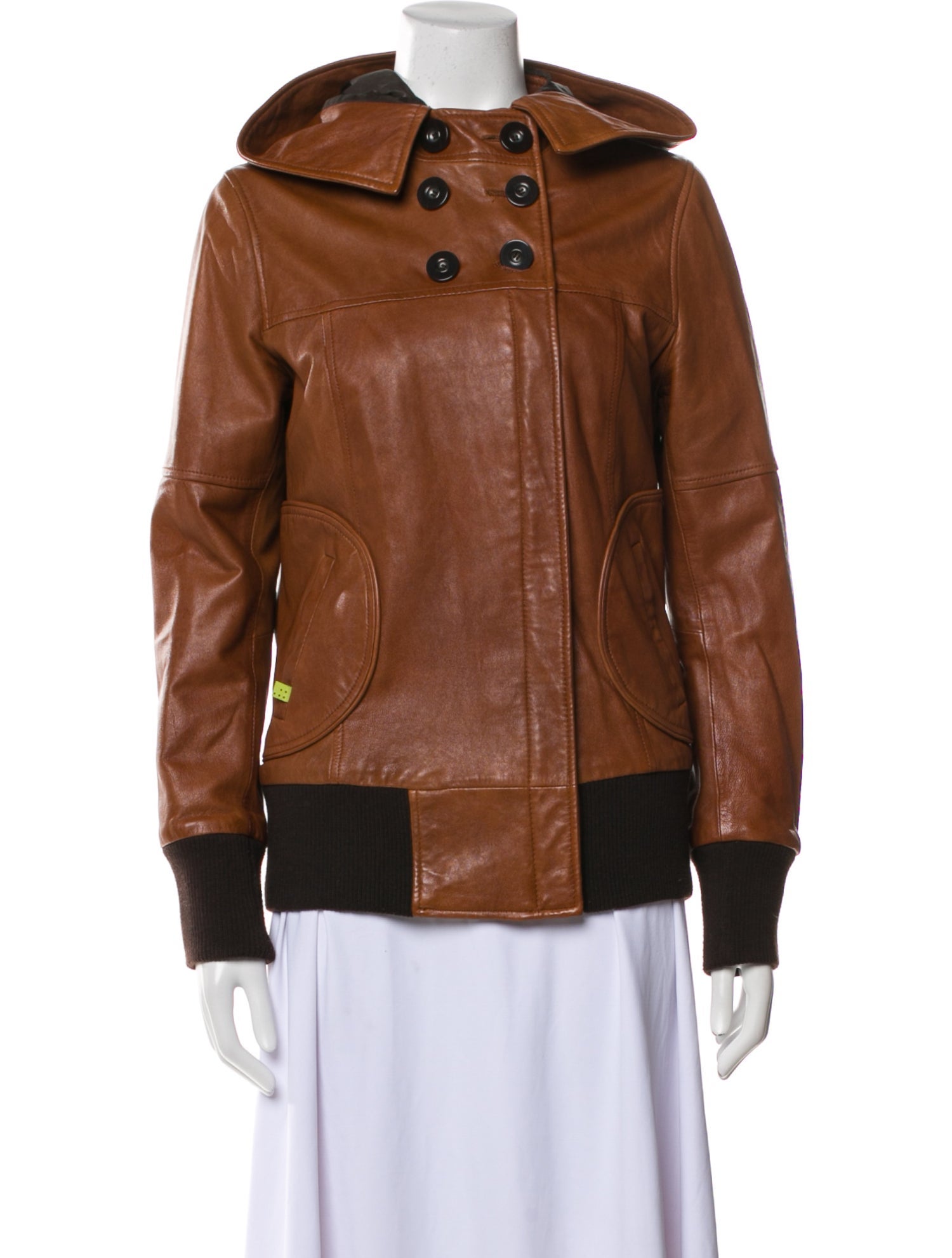 Soia & Kyo Leather Bomber Jacket