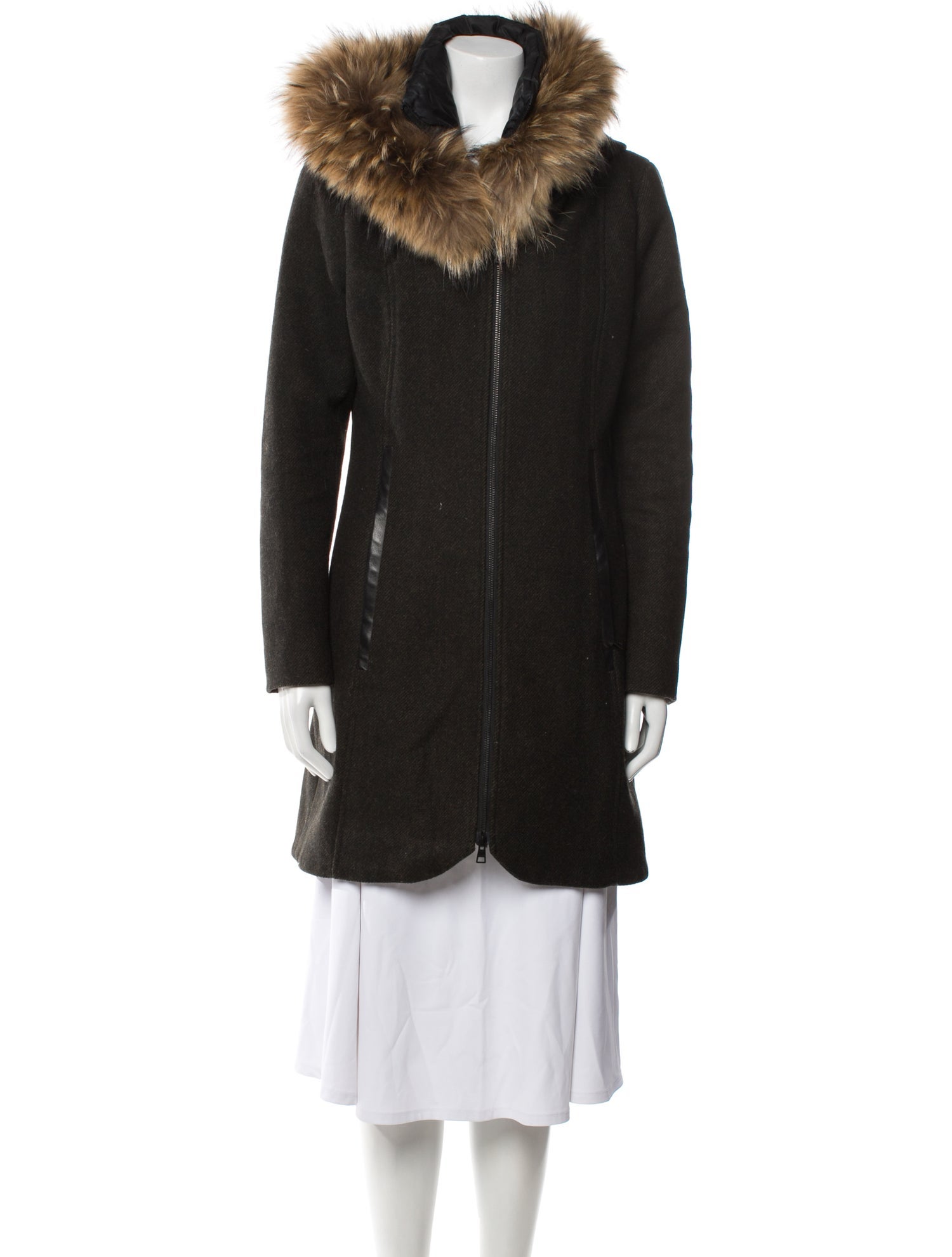 Soia & Kyo Wool Fur Coat