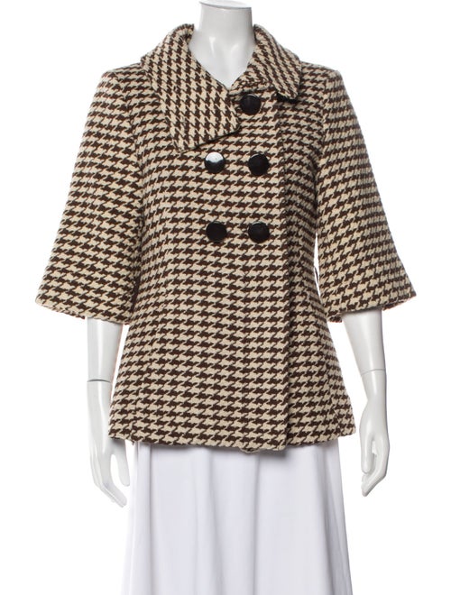 Soia & Kyo Wool Houndstooth Print Evening Jacket