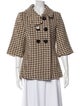Soia & Kyo Wool Houndstooth Print Evening Jacket