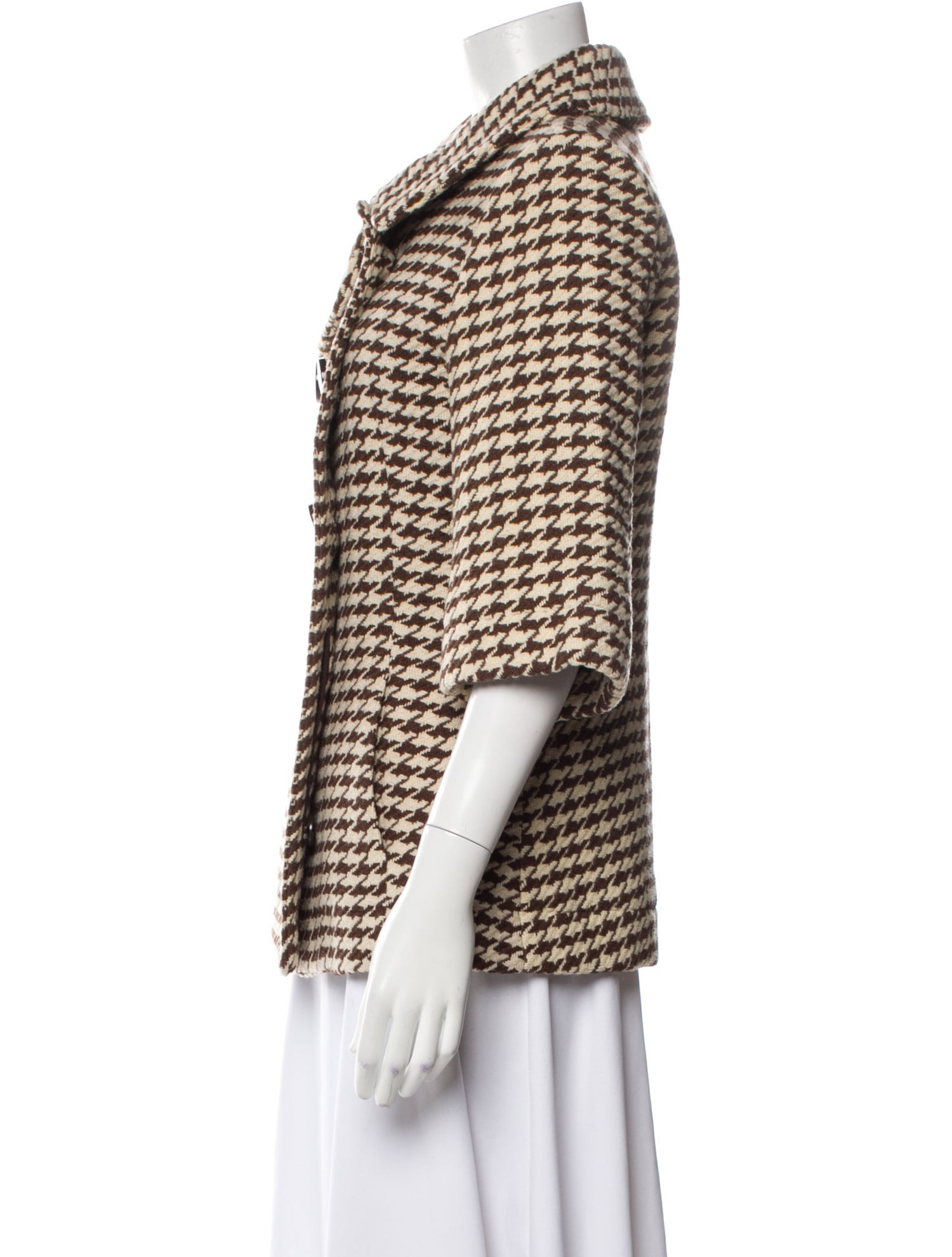 Soia & Kyo Wool Houndstooth Print Evening Jacket