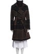 Soia & Kyo Wool Plaid Print Trench Coat