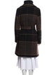 Soia & Kyo Wool Plaid Print Trench Coat