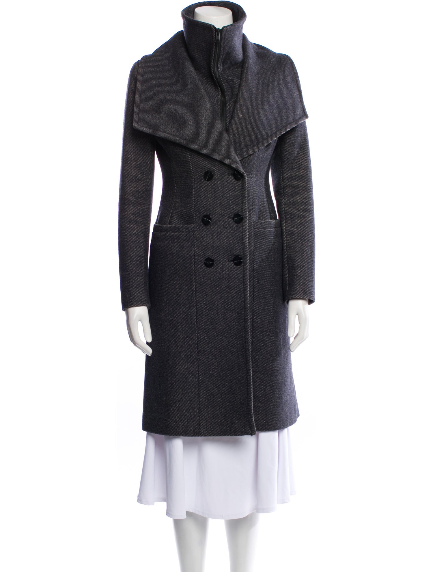 Soia & Kyo Wool Tweed Pattern Coat