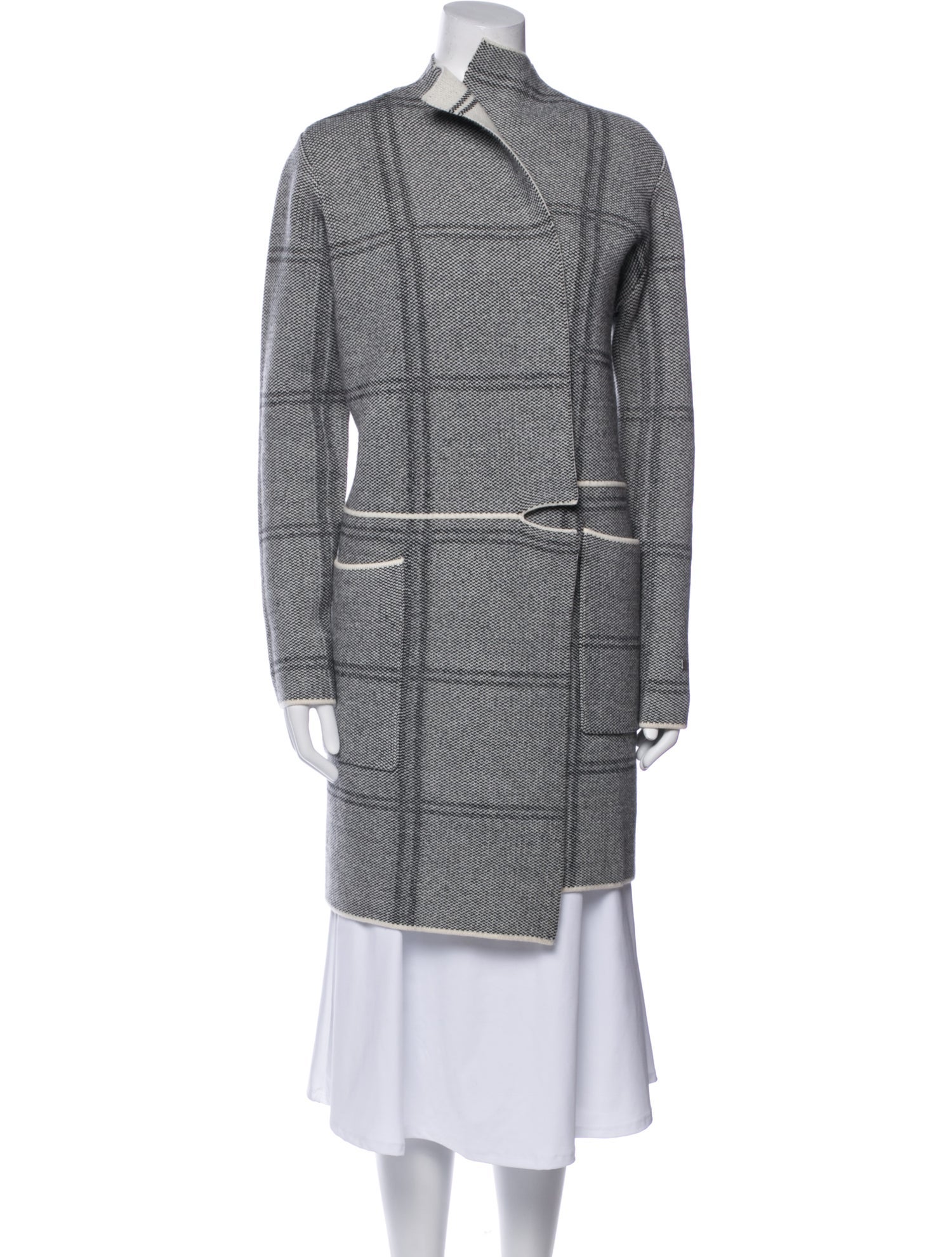 Soia & Kyo Plaid Print Mock Neck Sweater