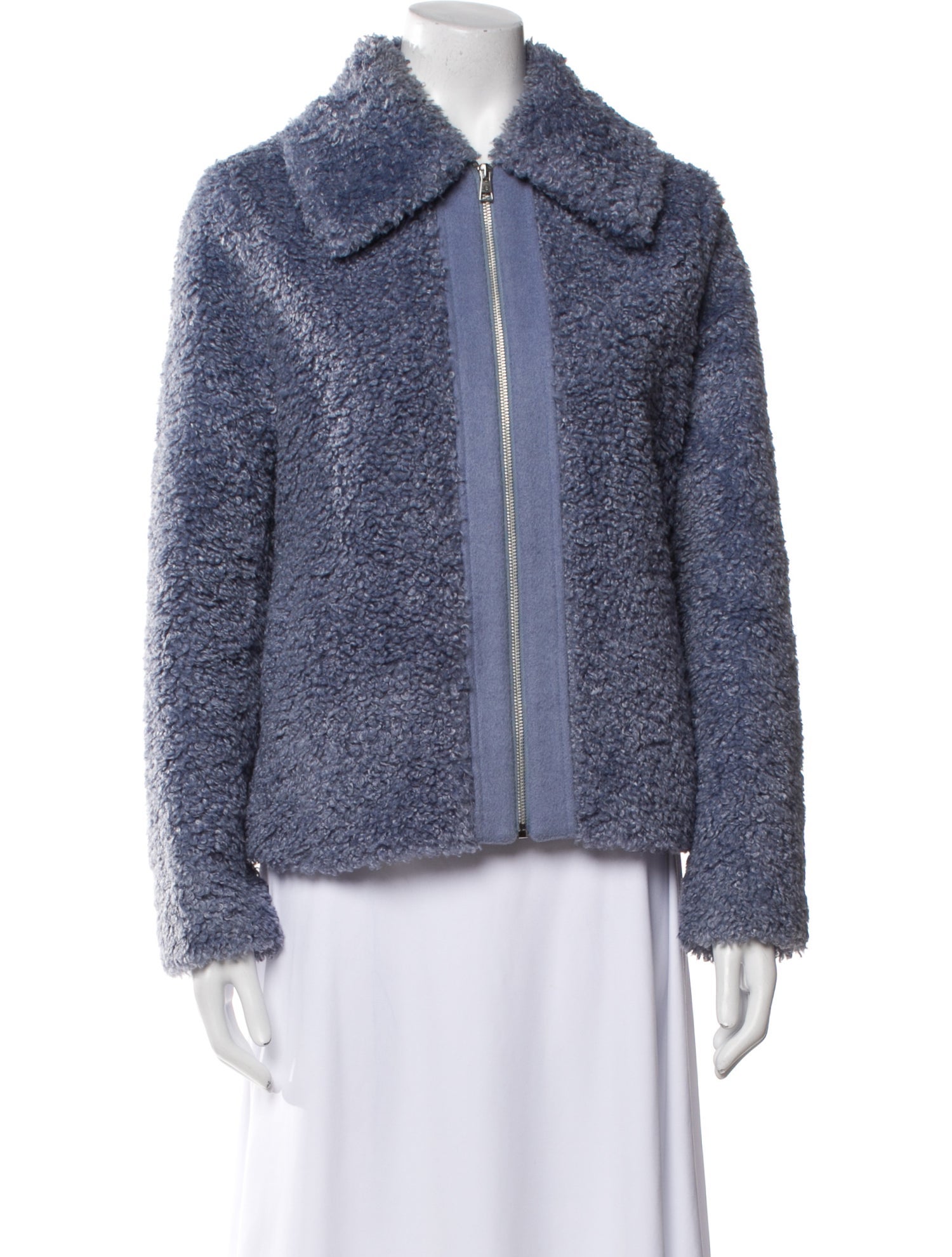 Soia & Kyo Colorblock Pattern Faux Fur Jacket