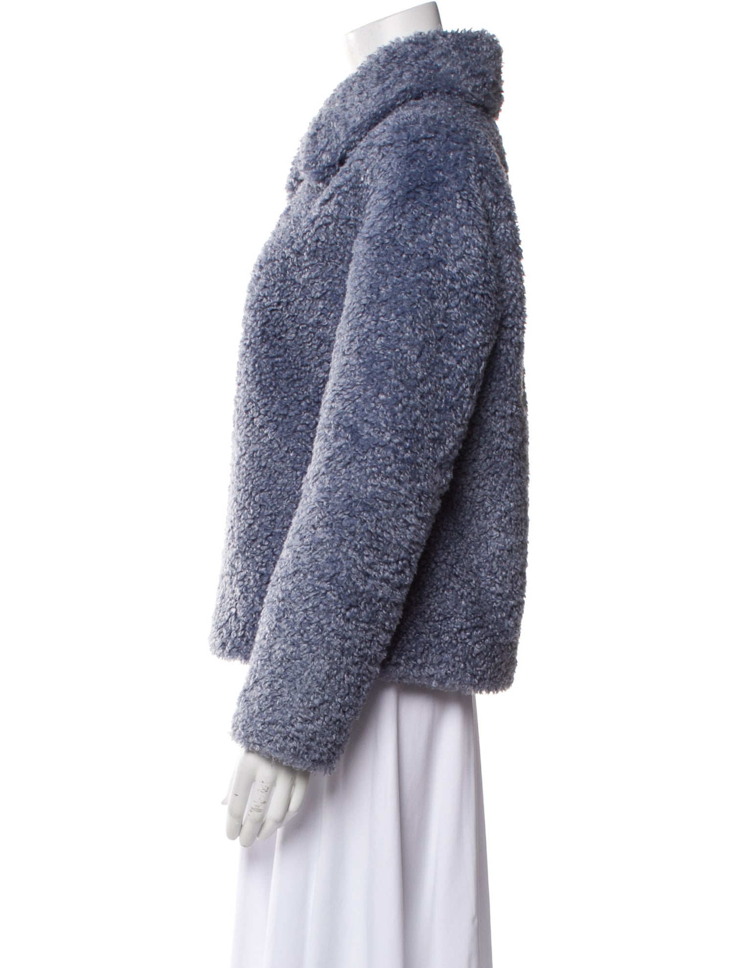 Soia & Kyo Colorblock Pattern Faux Fur Jacket