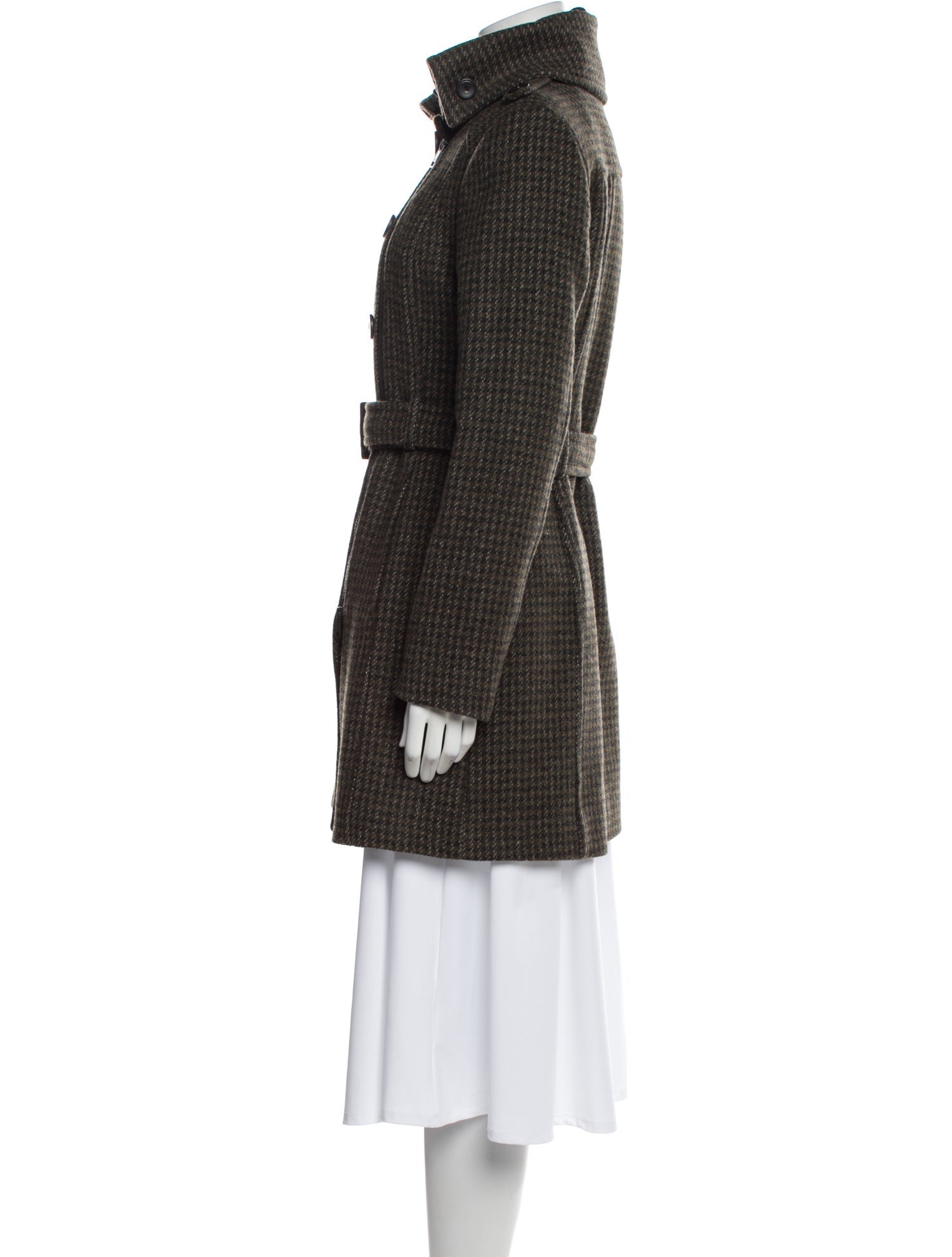 Soia & Kyo Wool Tweed Pattern Peacoat