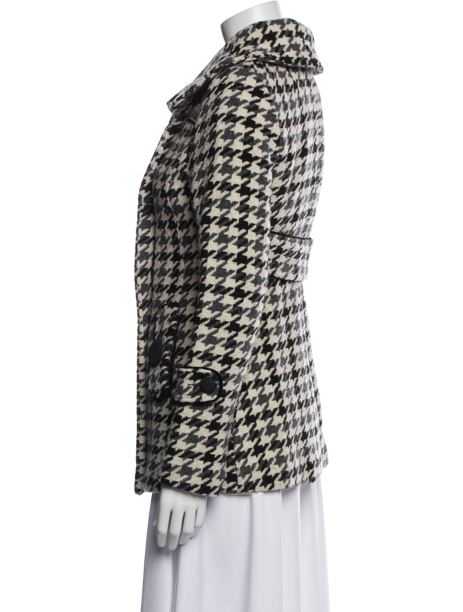 Soia & Kyo Wool Houndstooth Print Jacket