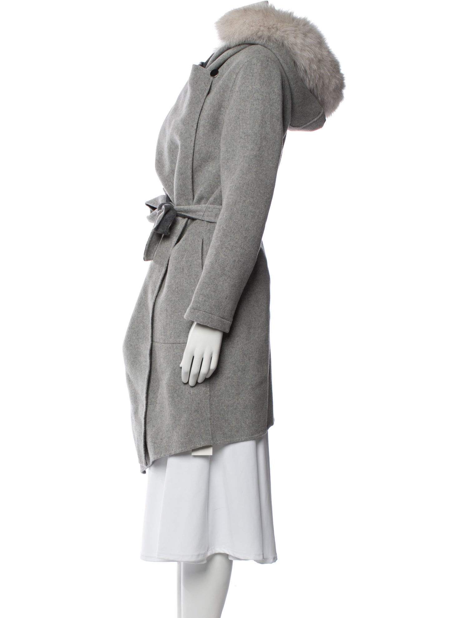 Soia & Kyo Wool Fur Coat