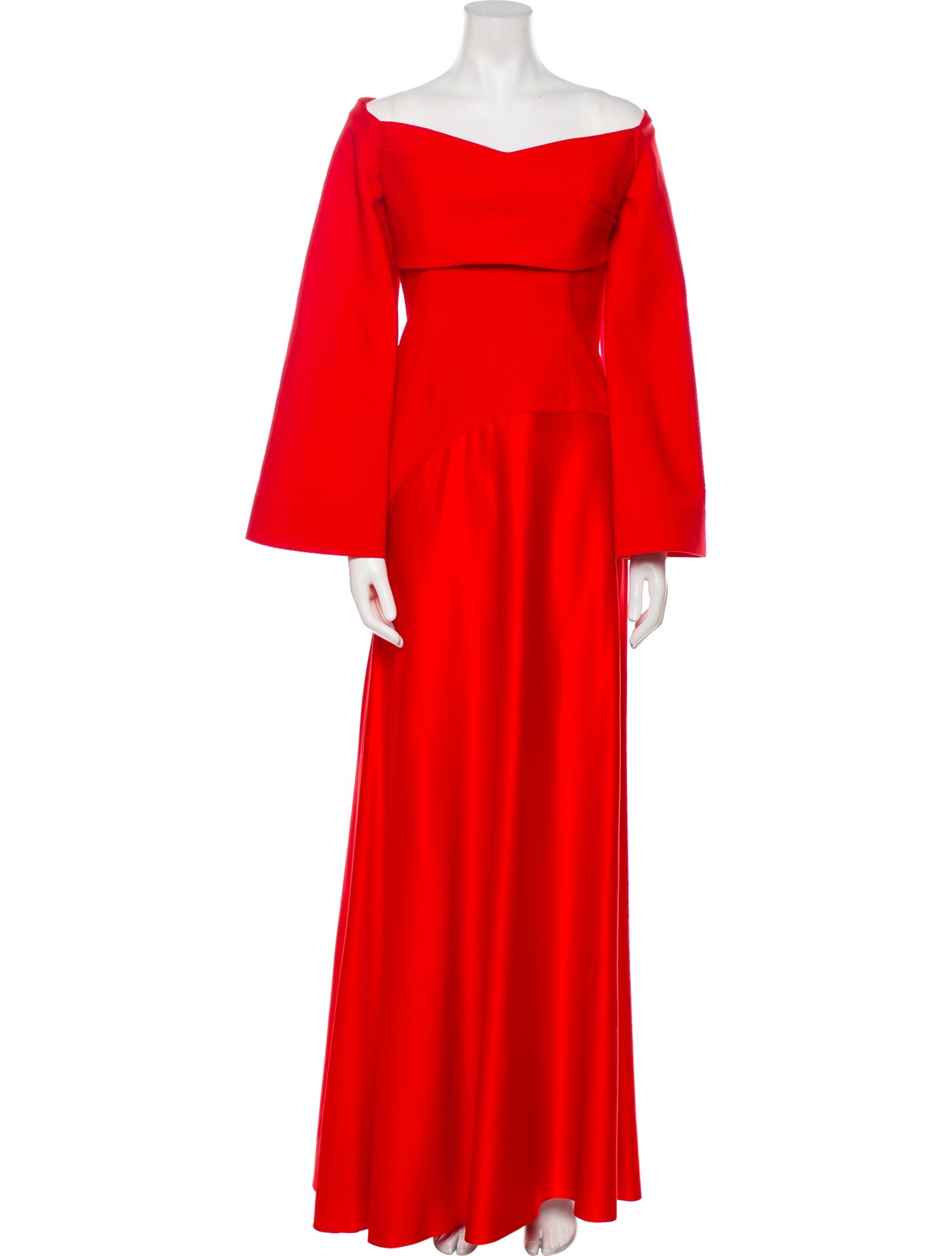 Solace London Off-The-Shoulder Long Dress - Red Dresses, Clothing -  WSOLA25842