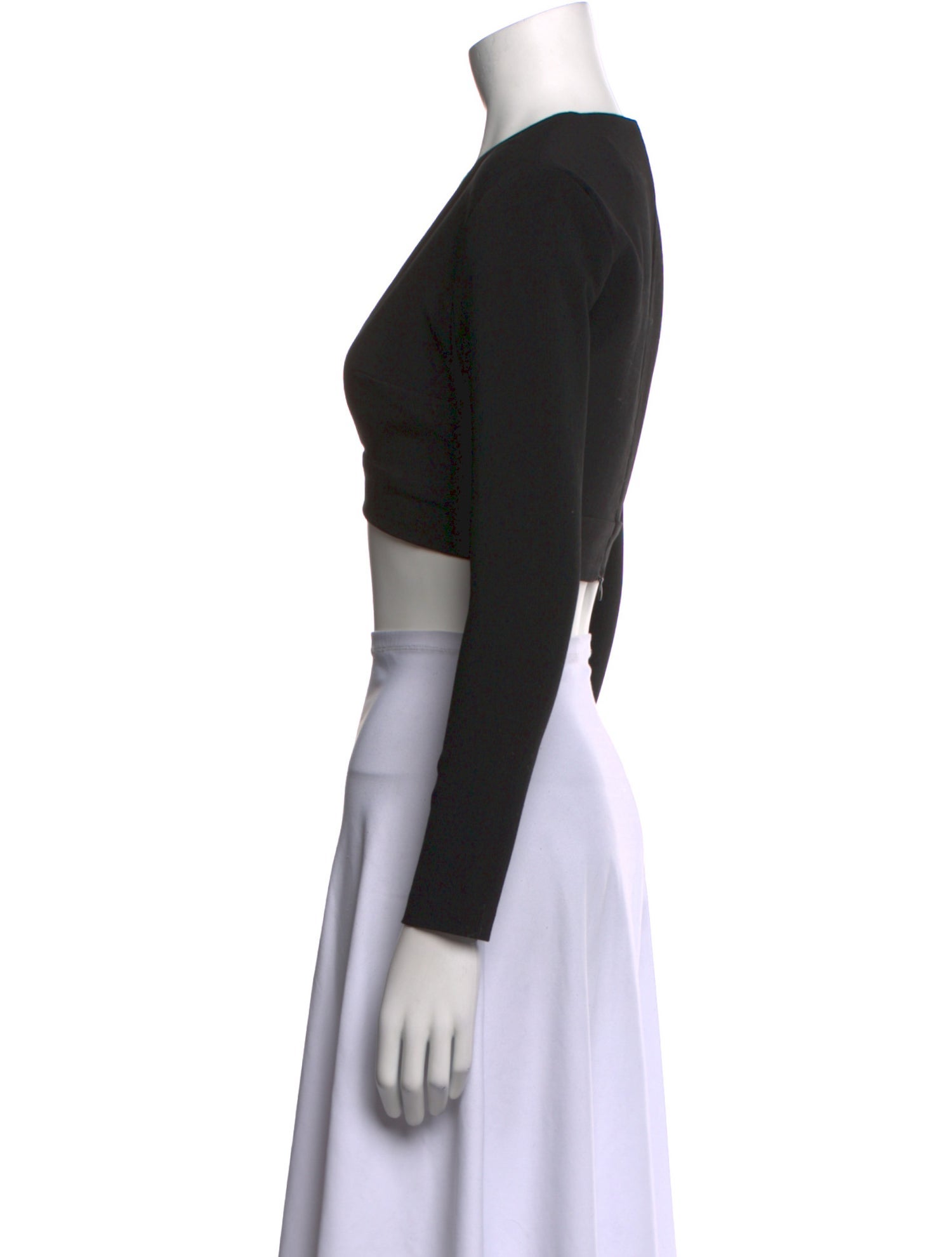 Solace London V-Neck Long Sleeve Crop Top