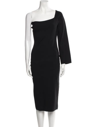 Solace London One-Shoulder Midi Length Dress