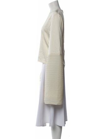 Solace London Bateau Neckline Long Sleeve Crop Top