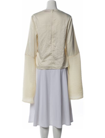 Solace London Bateau Neckline Long Sleeve Crop Top