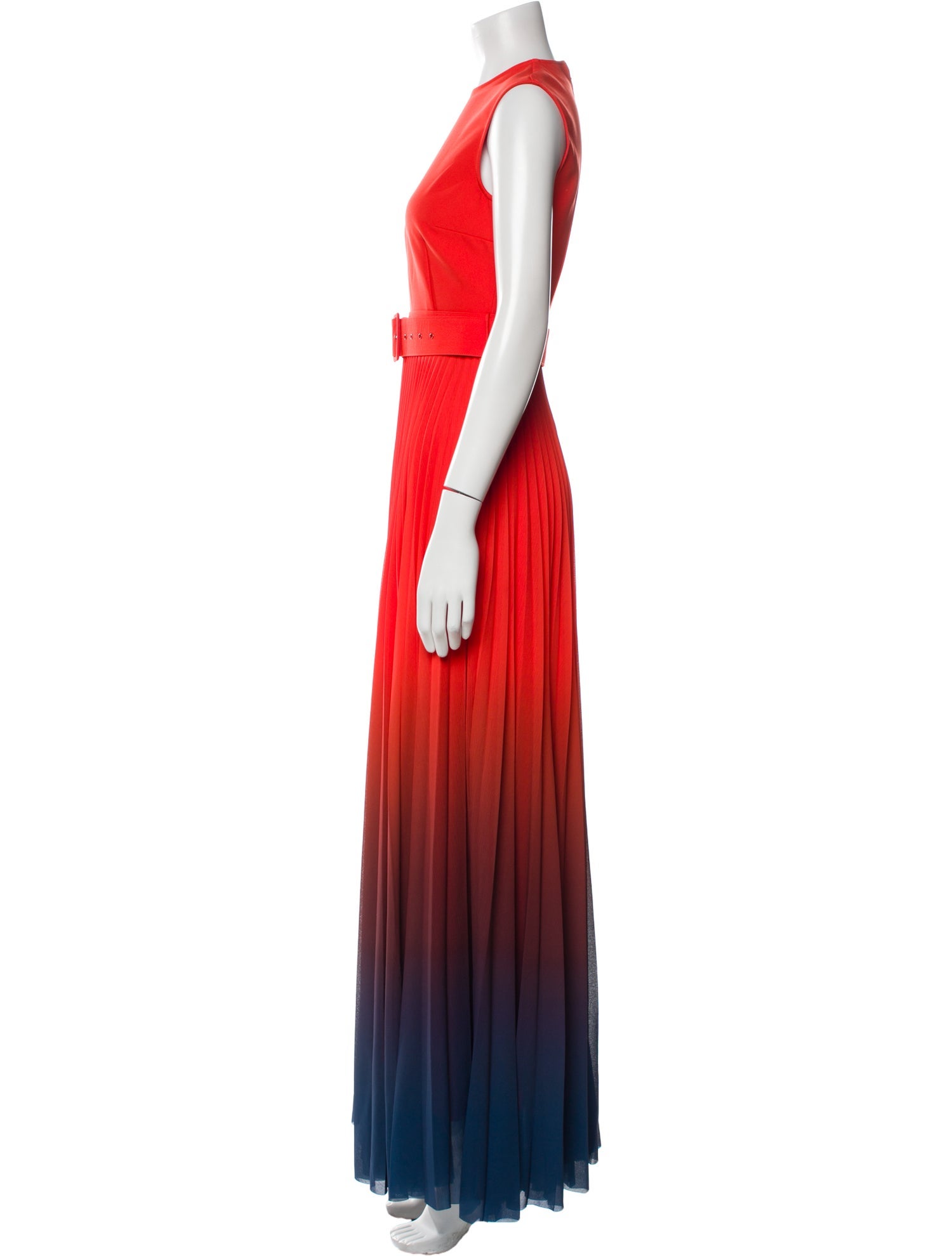 Retrofête Plunge Neckline Long Dress Red Dresses, Clothing