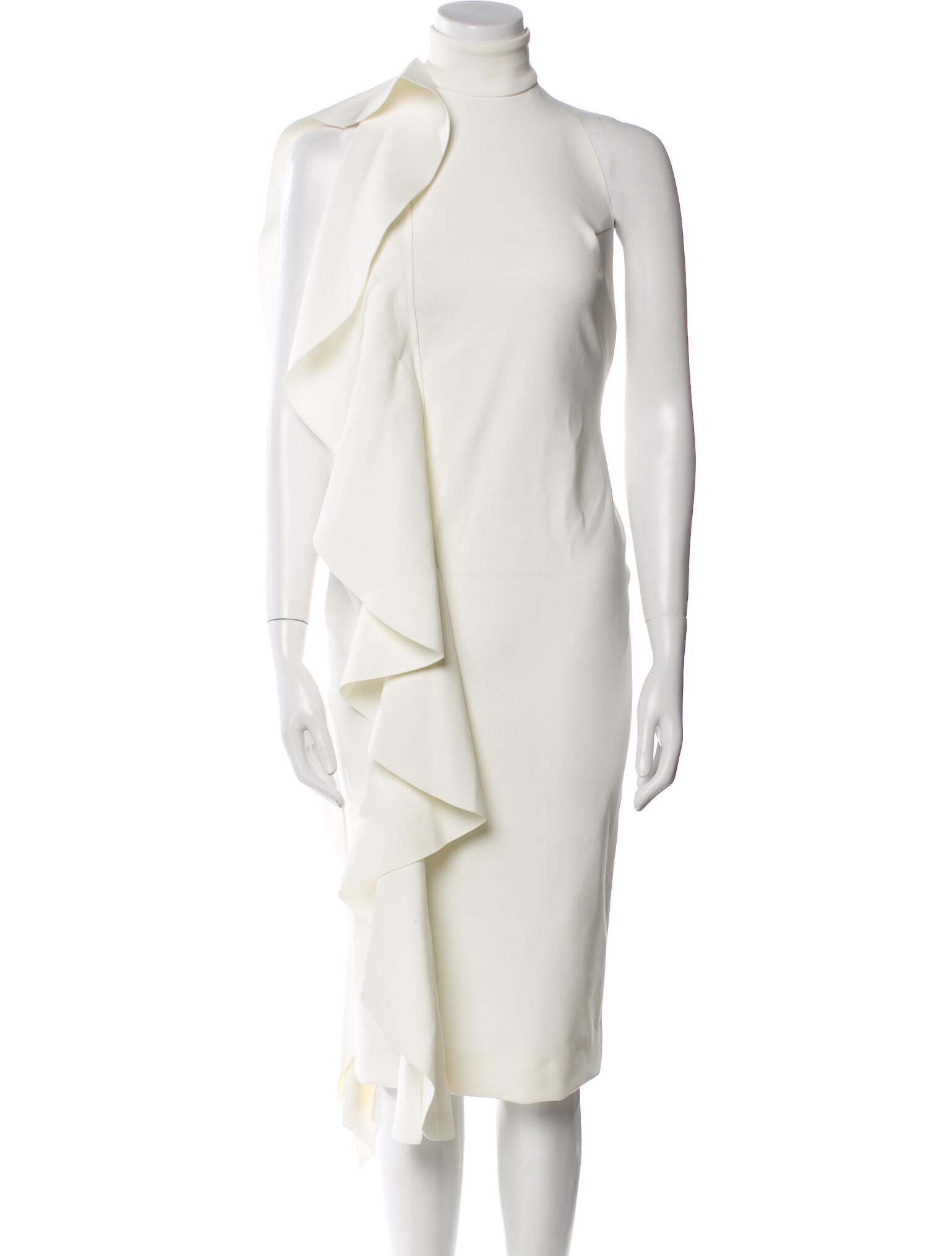 Solace London Mock Neck Midi Length Dress