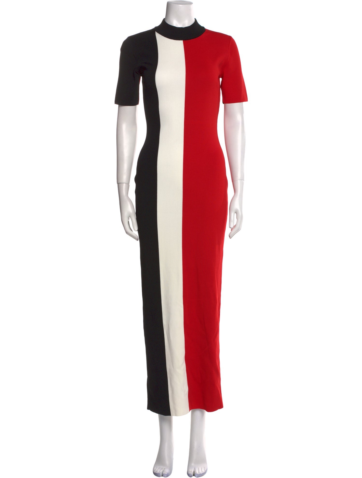 Solace London Colorblock Pattern Long Dress