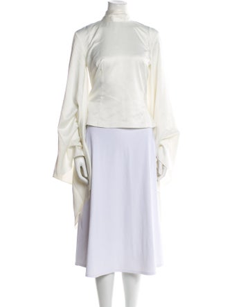 Solace London Mock Neck Long Sleeve Top