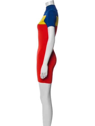 Solace London Colorblock Pattern Mini Dress