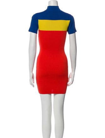 Solace London Colorblock Pattern Mini Dress