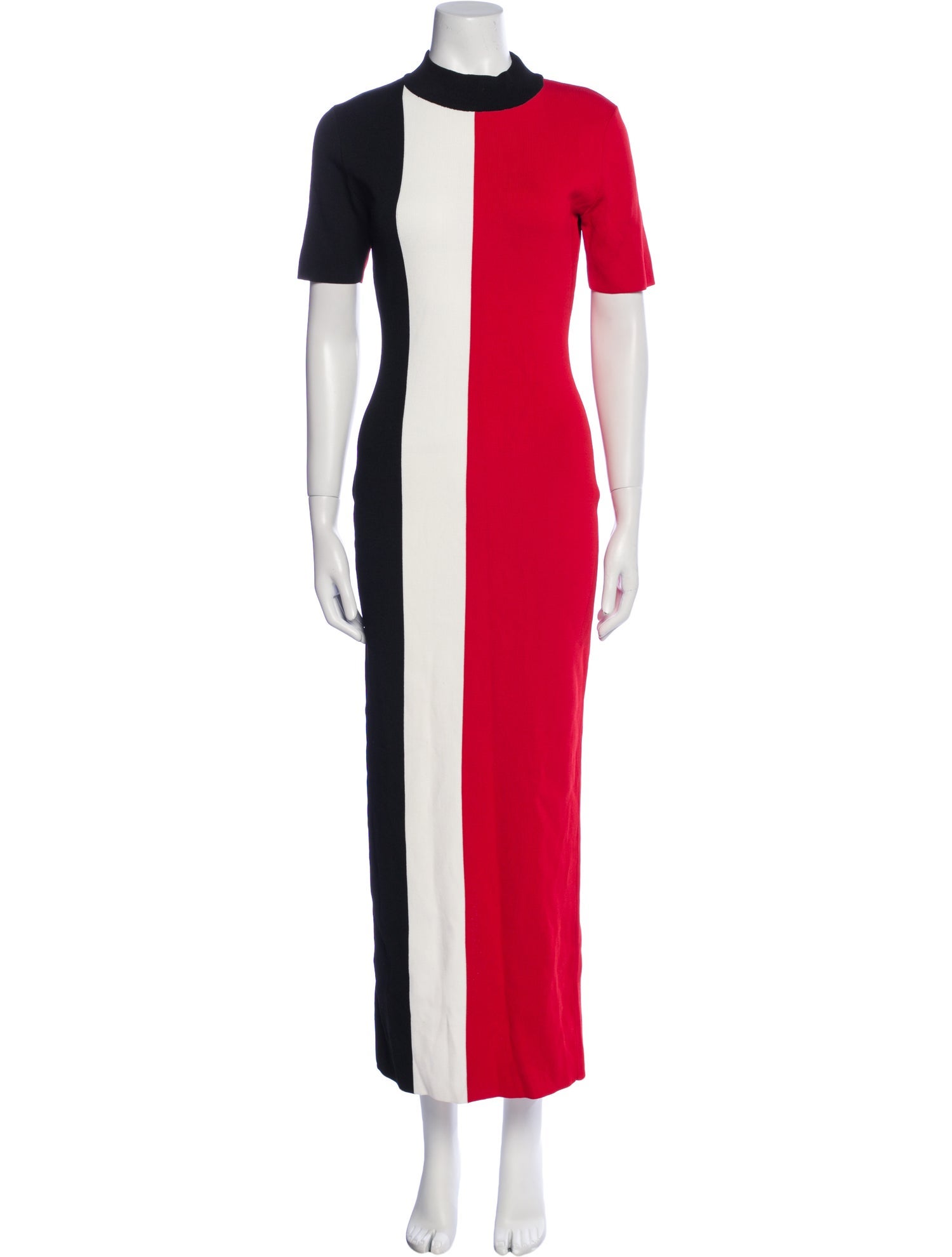 Solace London Colorblock Pattern Long Dress