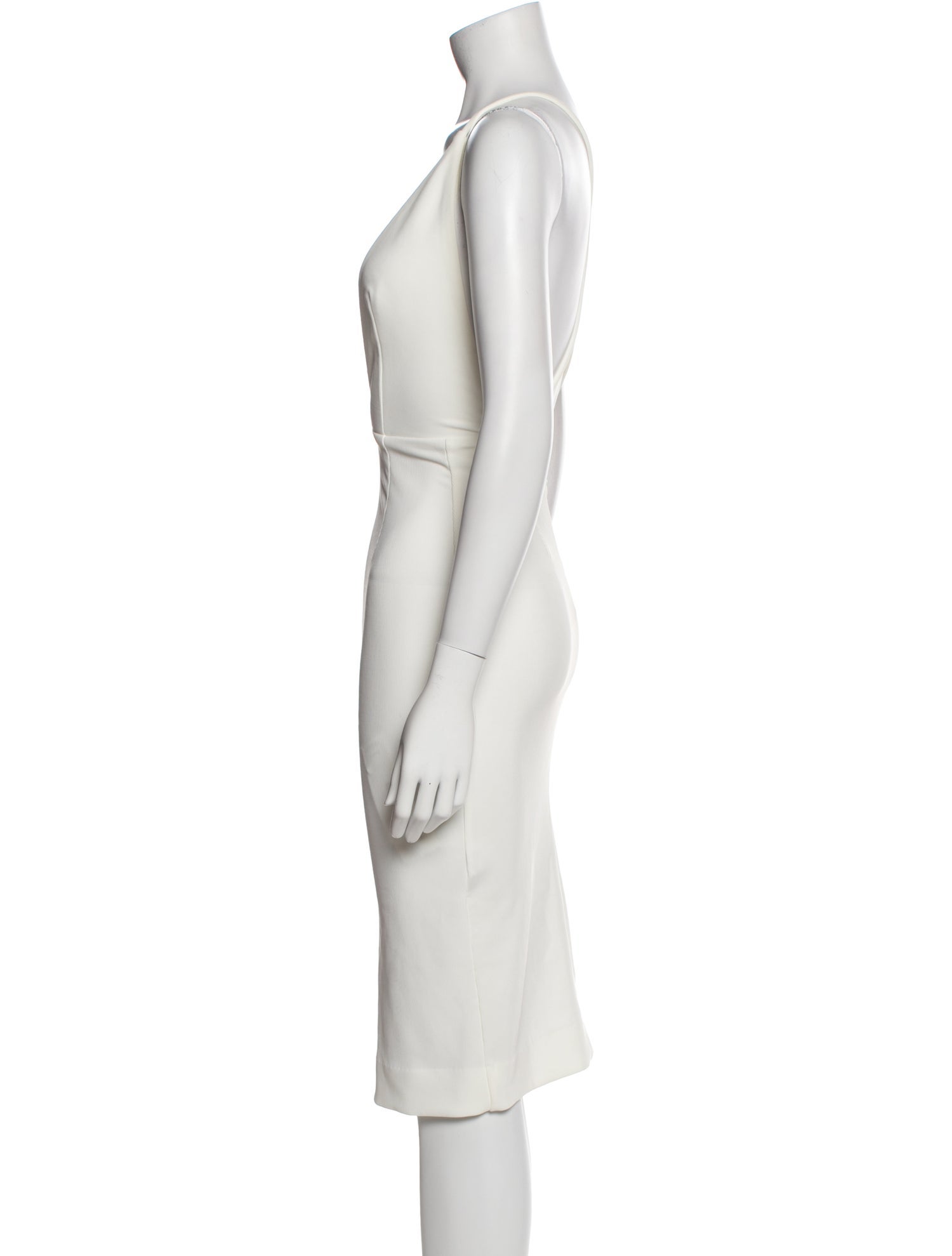 Solace London V-Neck Knee-Length Dress