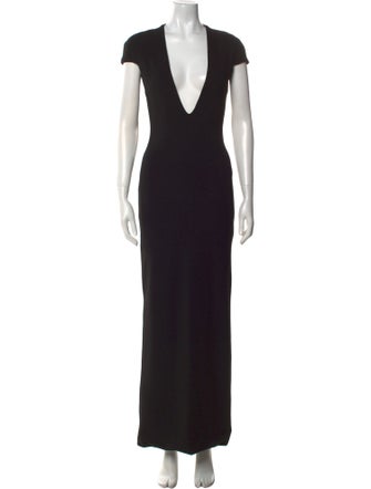 Solace London Plunge Neckline Long Dress