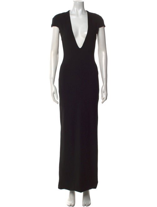 Solace London Plunge Neckline Long Dress